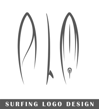 Surfing logo design vector image