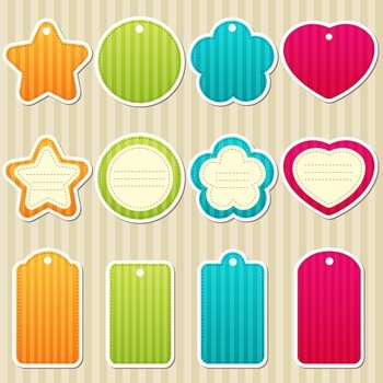 Tags and frames vector image