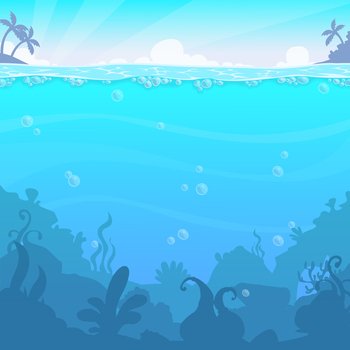 Underwater landscape vector image