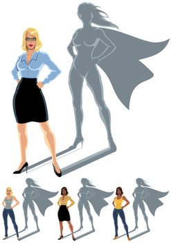 Woman superhero concept vector image
