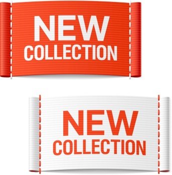 New collection clothing labels vector image