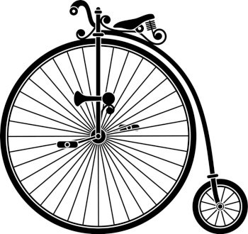 Penny farthing antique vintage bicycle vector image