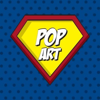 Pop art over dotted background vector image
