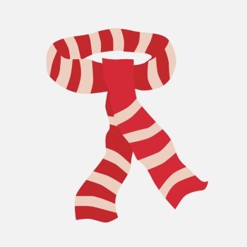 Red striped scarf vector image