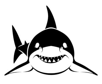 Shark face vector image