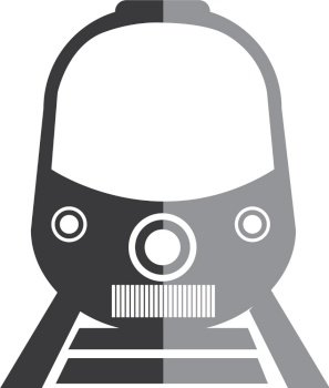Train icon in black and white colors vector image