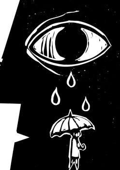 Umbrella tears vector image