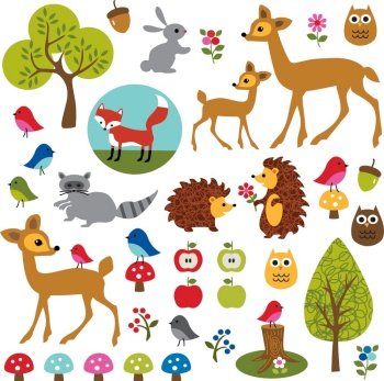 Woodland clipart vector image