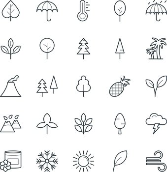 Nature cool icons 1 vector image