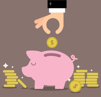 Piggy bank savings vector image