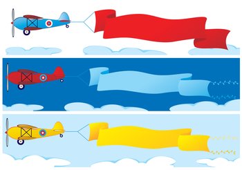 Plane banners vector image