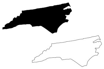 North carolina map vector image