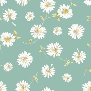 Pretty daisy seamless background vector image