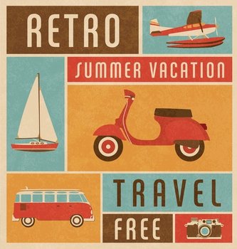 Summer travel vector image