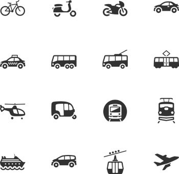 Transportation icons vector image