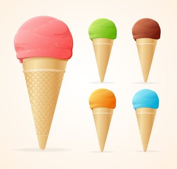Various ice cream vector image