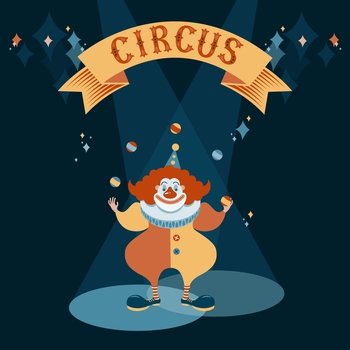Circus clown vector image