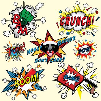 Comic book explosions vector image