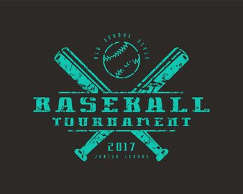 Emblem of baseball tournament vector image-Baseball ,T