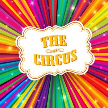 Funny circus poster design vector image