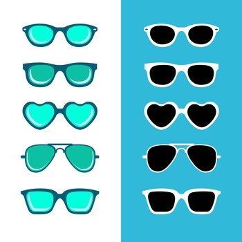 Hipster sunglasses vector image