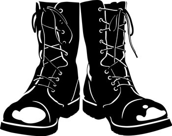 Combat boots Royalty Free Vector Image