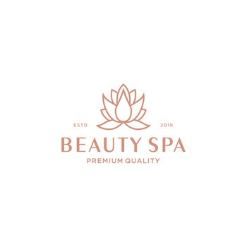 Lotus spa logo design Royalty Free Vector Image