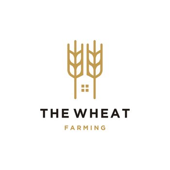 Luxury grain wheat farm logo design Royalty Free Vector
