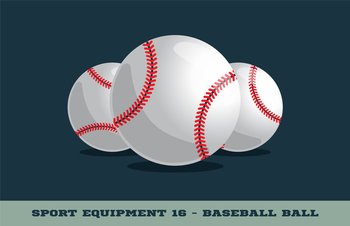Baseball ball icon game equipment professional Vector Image