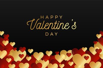 Horizontal valentine day flyer or card abstract Vector Image