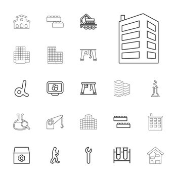 22 development icons Royalty Free Vector Image