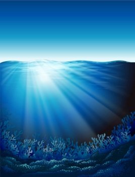 Underwater vector image