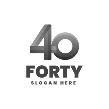 Forty Royalty Free Vector Image