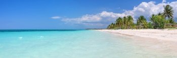 Panorama of the beach of Cayo Levisa island Cuba