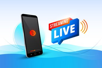 Live stream mobile phone concept