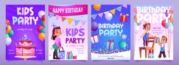 Kids birthday party invitation banners