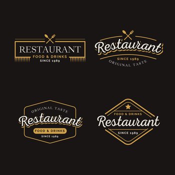 vintage restaurant gourmet logo label