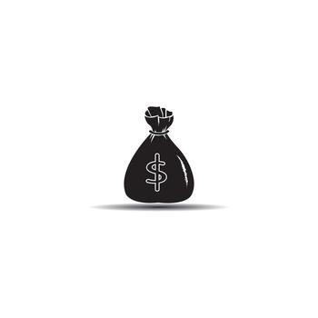 Money bag, logo vector icon illustration design 
