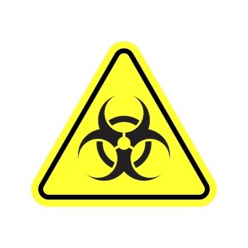 Biohazard symbol, sign of biological threat alert. Biohazard symbol isolated on white background. Vector illustration