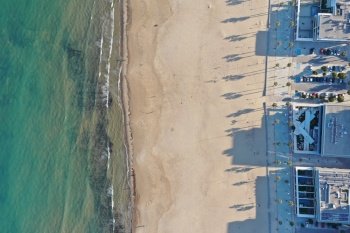 beach sand aerial drone villa