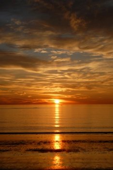 beach sunrise sea sunset ocean