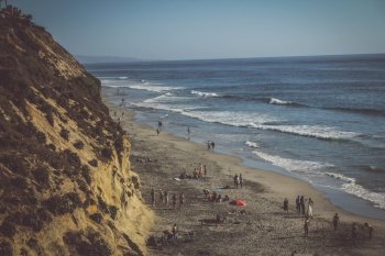 beach coast hillside california