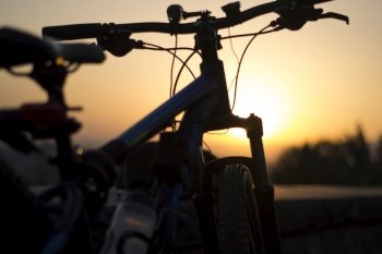 bike sunset evening outdoor
