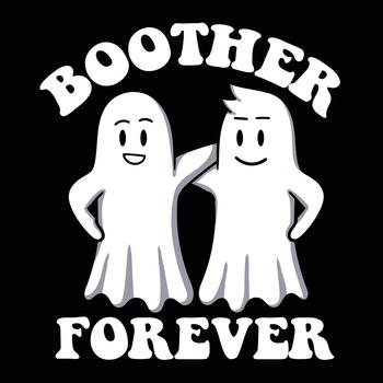 Ghost with brother vector illustration for your company or brand