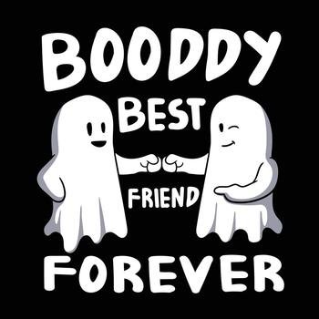 Ghost with buddy vector illustration for your company or brand