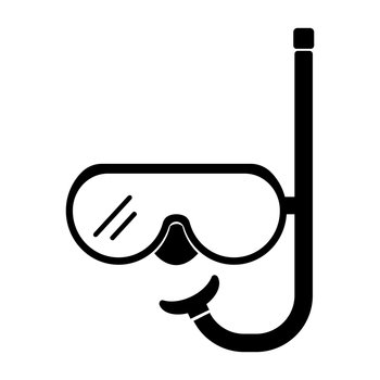 snorkel gear icon vector illustration symbol design