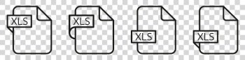 XLS file format document type colored icon.
