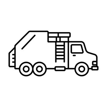 garbage truck icon vector illustration logo design