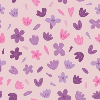 Flowers and petals pattern