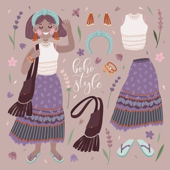 Boho girl and outfit 2